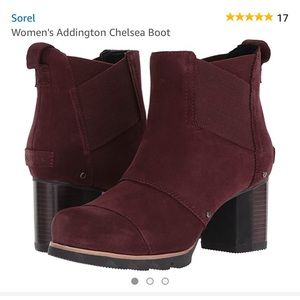 Sorel addington chelsea heeled ankle booties